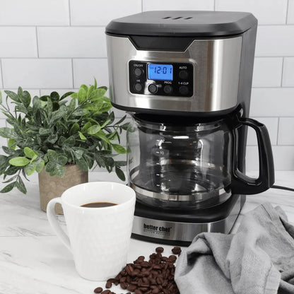 Better Chef 12-Cup Programmable Coffee Maker with Stainless Steel Accents